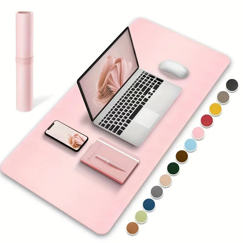 Minimalist PU Leather Desk Mat