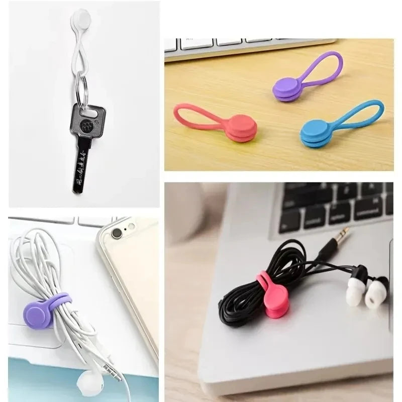 Desktop Silicone Cable Organizer Clips